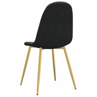 Eetkamerstoelen 4 st fluweel zwart 6