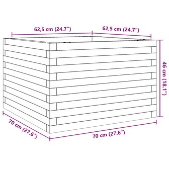 Plantenbak 70x70x46 cm massief douglashout 10