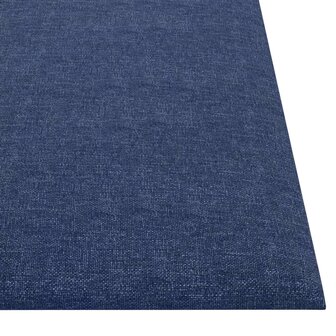 Wandpanelen 12 st 1,08 m&sup2; 30x30 cm stof blauw 5