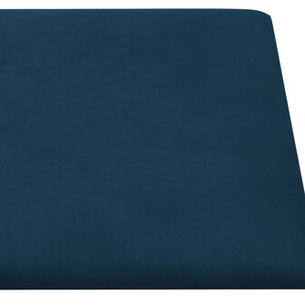 Wandpanelen 12 st 1,08 m&sup2; 30x30 cm fluweel blauw 5