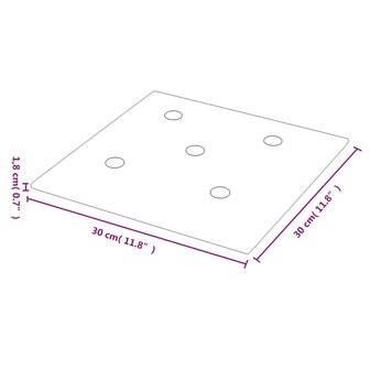 Wandpanelen 12 st 1,08 m&sup2; 30x30 cm kunstleer zwart 8