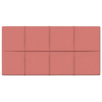 Wandpanelen 12 st 2,16 m&sup2; 60x30 cm fluweel roze 3