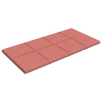 Wandpanelen 12 st 2,16 m&sup2; 60x30 cm fluweel roze 4