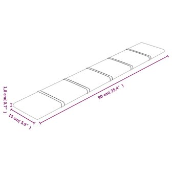 Wandpanelen 12 st 1,62 m&sup2; 90x15 cm stof bruin 8