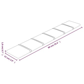 Wandpanelen 12 st 1,62 m&sup2; 90x15 cm fluweel lichtgrijs 8