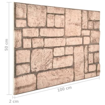 11 st Wandpanelen 3D beige baksteen EPS 8