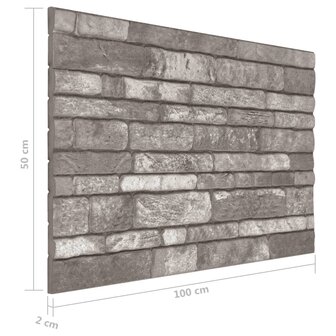 11 st Wandpanelen 3D donkergrijze baksteen EPS 7