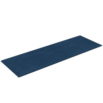 Wandpanelen 12 st 3,24 m&sup2; 90x30 cm fluweel blauw 5