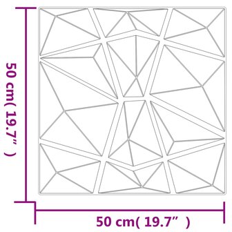 24 st Wandpanelen diamant 6 m&sup2; 50x50 cm XPS betongrijs 7