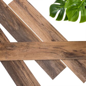 WallArt Planken hout-look schuurhout eiken omberbruin 3