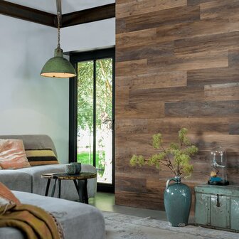 WallArt Planken hout-look schuurhout eiken omberbruin 5