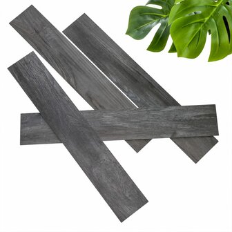 WallArt Planken hout-look schuurhout eiken asgrijs 3