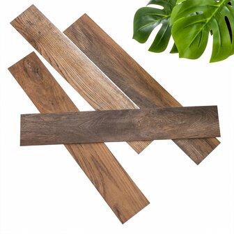 WallArt Planken hout-look schuurhout eiken omberbruin 3