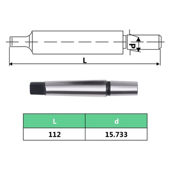 Snelspanboorkop MT2-B16 met 13 mm klembereik 9