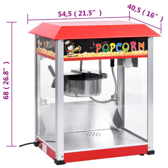 Popcornmaker met teflonpan 1400 W 10