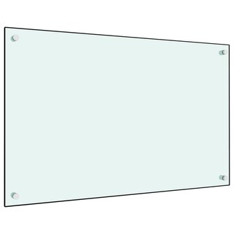  Spatscherm keuken 80x50 cm gehard glas wit 1