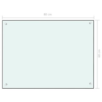  Spatscherm keuken 80x60 cm gehard glas wit 6