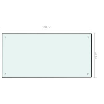  Spatscherm keuken 100x50 cm gehard glas wit 6