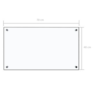 Spatscherm keuken 70x40 cm gehard glas transparant 7