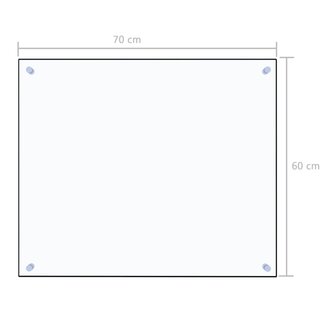 Spatscherm keuken 70x60 cm gehard glas transparant 7