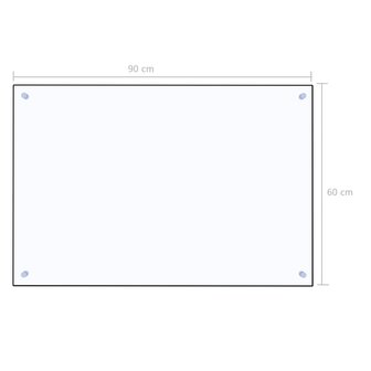 Spatscherm keuken 90x60 cm gehard glas transparant 7