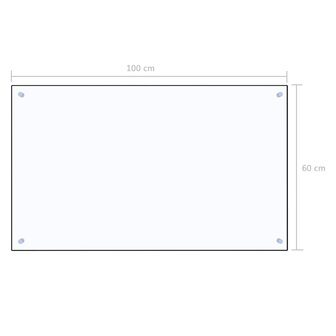 Spatscherm keuken 100x60 cm gehard glas transparant 7