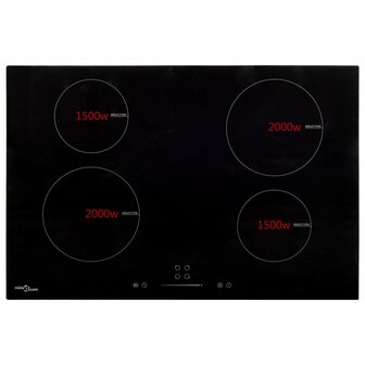 Inductiekookplaat 4 zones aanraakbediening 7000 W 77 cm glas 3