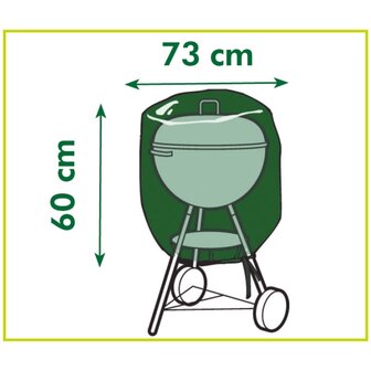 Nature Beschermhoes voor houtskoolbarbecues 73x73x60 cm 3