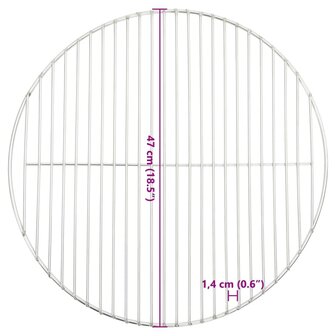 Barbecuerooster rond &Oslash;47 cm 304 roestvrij staal 6