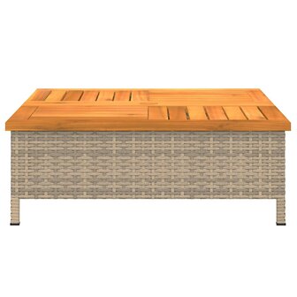 Parasolvoetbedekking 70x70x25 cm poly rattan acaciahout beige 5