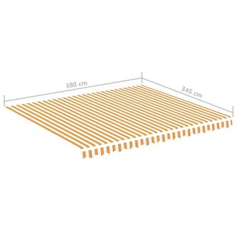 Vervangingsdoek voor luifel 4x3,5 m geel en wit 6