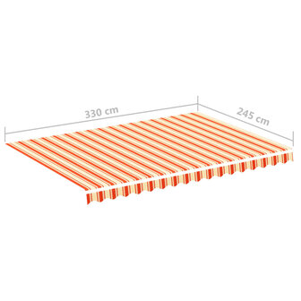 Vervangingsdoek voor luifel 3,5x2,5 m geel en oranje 6