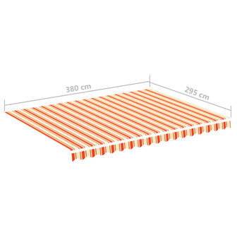 Vervangingsdoek voor luifel 4x3 m geel en oranje 6