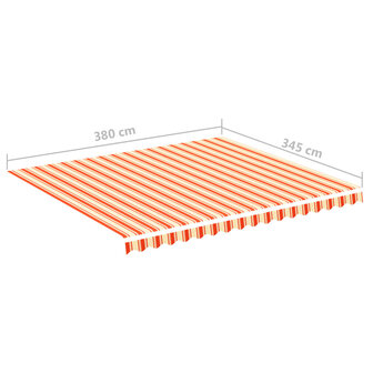 Vervangingsdoek voor luifel 4x3,5 m geel en oranje 6