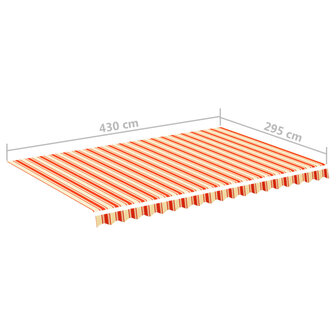 Vervangingsdoek voor luifel 4,5x3 m geel en oranje 6