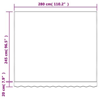 Vervangingsdoek voor luifel gestreept 3x2,5 m meerkleurig 7