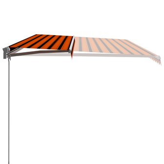 Luifel handmatig uittrekbaar 600x300 cm oranje en bruin 4