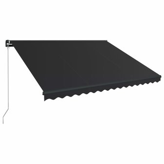 Luifel handmatig uittrekbaar met LED 400x300 cm antraciet 3