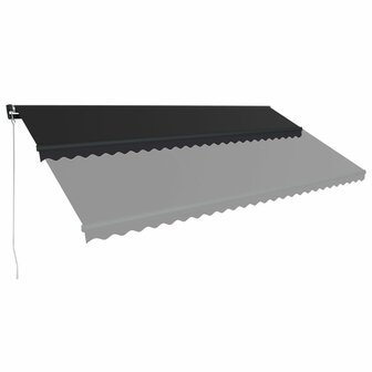 Luifel handmatig uittrekbaar met LED 600x300 cm antraciet 7