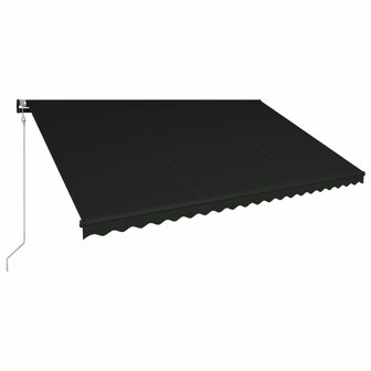 Luifel uittrekbaar met windsensor en LED 500x300 cm antraciet 3