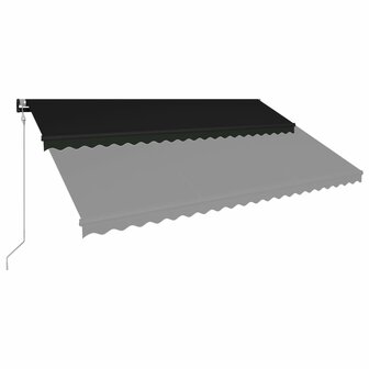 Luifel uittrekbaar met windsensor en LED 500x300 cm antraciet 4