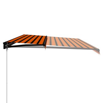 Luifel handmatig uittrekbaar 600x300 cm oranje en bruin 2