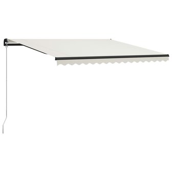 Luifel handmatig uittrekbaar met LED 400x300 cm cr&egrave;me 2