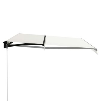 Luifel handmatig uittrekbaar met LED 400x300 cm cr&egrave;me 3