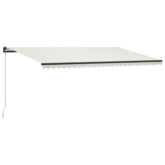 Luifel handmatig uittrekbaar met LED 600x300 cm cr&egrave;me 2