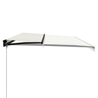 Luifel handmatig uittrekbaar met LED 600x300 cm cr&egrave;me 3