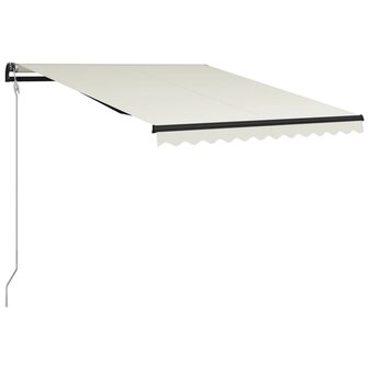 Luifel uittrekbaar met windsensor en LED 300x250 cm cr&egrave;me 2