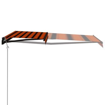 Luifel uittrekbaar met windsensor LED 400x300 cm oranje bruin 3