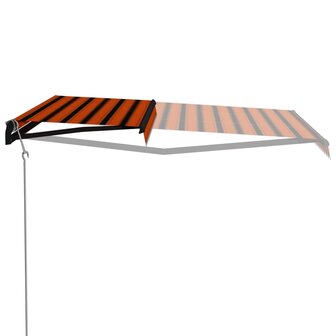 Luifel uittrekbaar met windsensor LED 500x300 cm oranje bruin 3