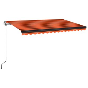 Luifel handmatig uittrekbaar 450x350 cm oranje en bruin 2